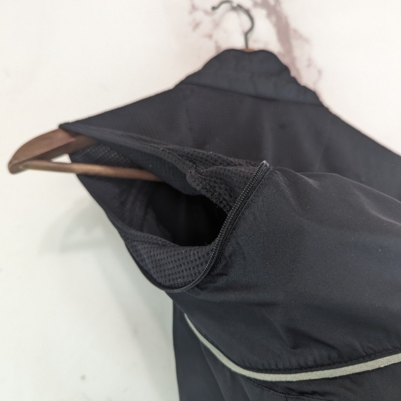 Nike Vest Womens Medium Black Jacket Windbreaker Vtg 90s Y2K Cycling Golf Zip In - Picture 13 of 16